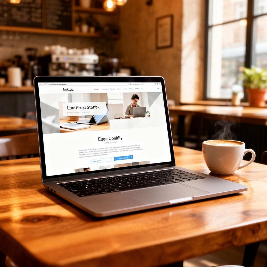 Site web affiché sur un écran d'ordinateur portable